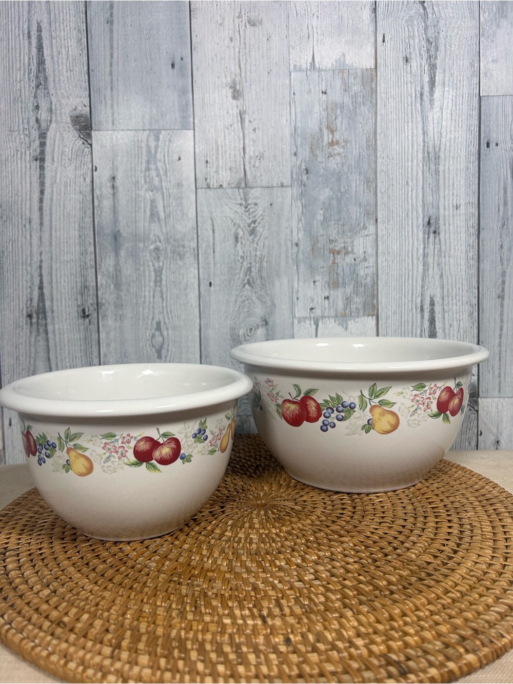 Corelle Chutney Pattern Mixing Bowls 1qt 2qt 7" 9" Set Nesting Discontinued